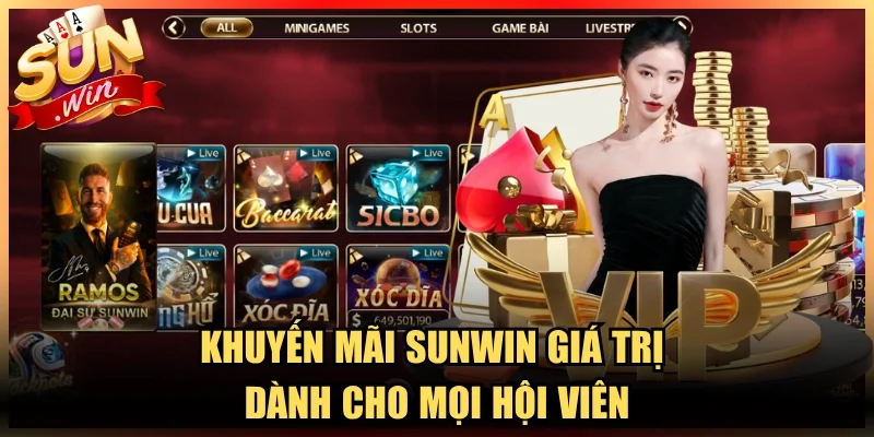 Khuyến mãi Sunwin giá trị dành cho mọi hội viên